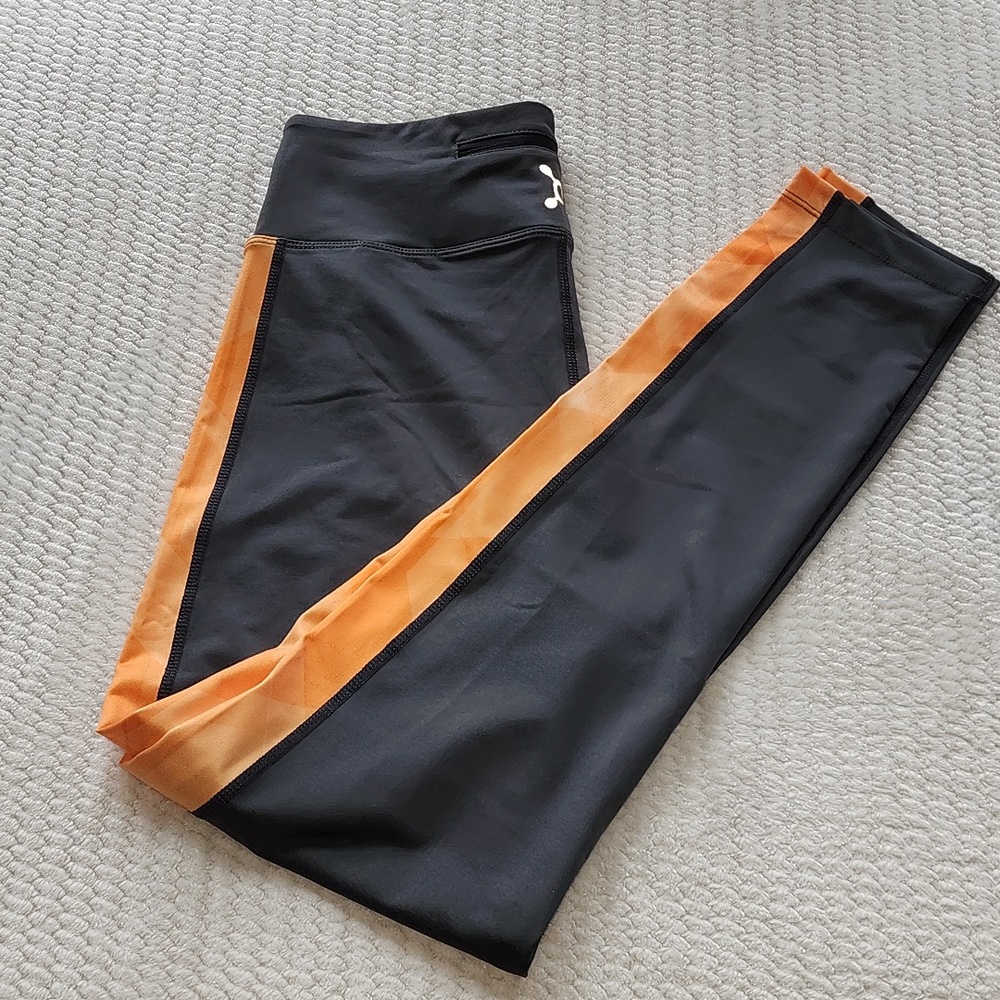 Orangetheory Gray and Orange Leggings  Brand New